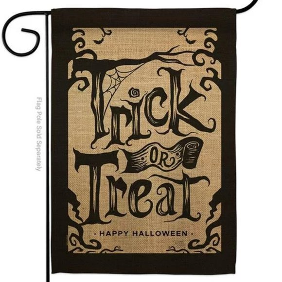 Halloween Trick or Treat Garden Flag Fall 13 x 18.5 in. Double-Sided Spooky - Picture 1 of 1
